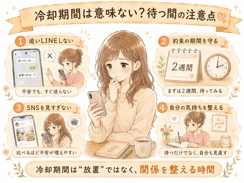 「冷却期間は意味ない」と言われないために。待つ間の注意点