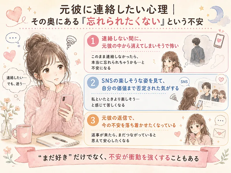 元彼に連絡したい心理｜その奥にある「忘れられたくない」という不安