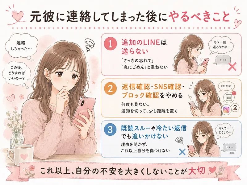 元彼に連絡してしまった後にやるべきこと