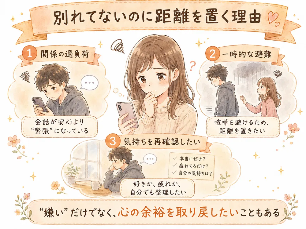 別れてないのに距離を置く理由