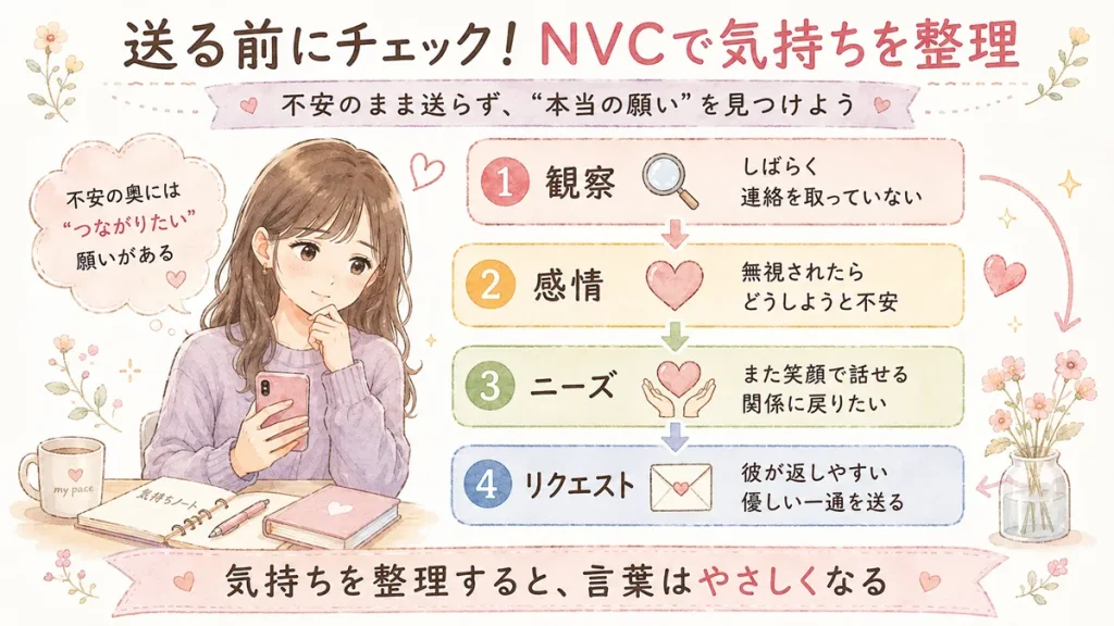 送る前にチェック！NVCで「あなたのの奥底の気持ち」を整理する