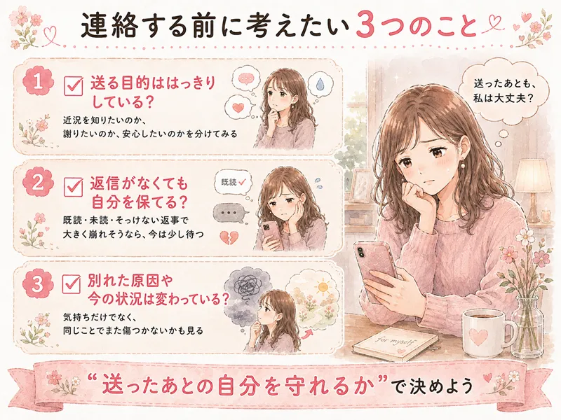 連絡する前に考えたい3つのこと