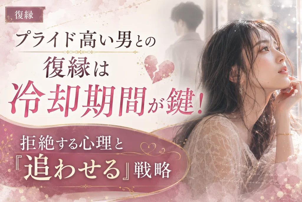 プライド高い男との復縁は冷却期間が鍵！拒絶する心理と「追わせる」戦略