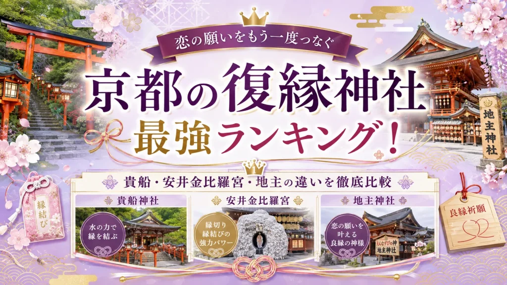 京都の復縁神社最強ランキング！貴船・安井金比羅宮・地主の違いを徹底比較