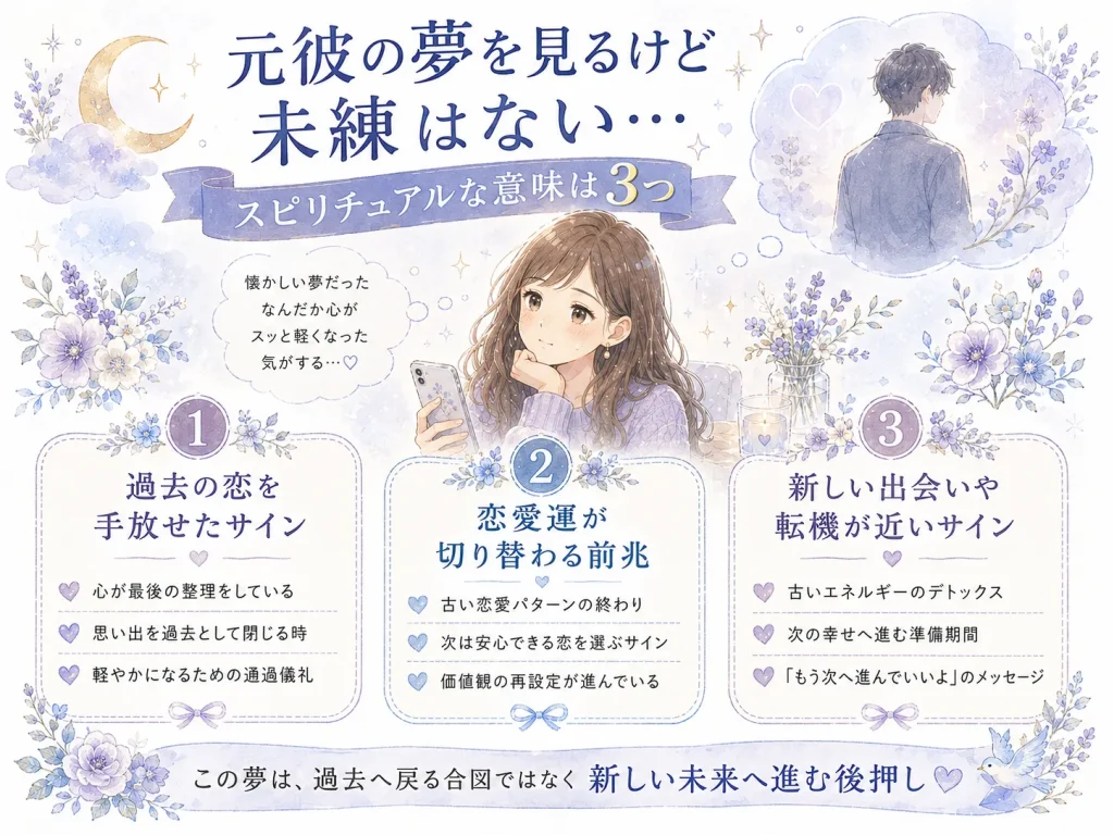 元彼の夢を見るけど未練はない…スピリチュアルな意味は3つ_元彼復縁ガイド