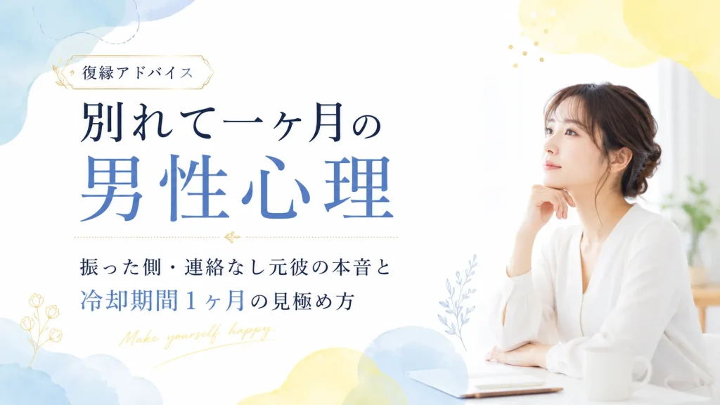別れて一ヶ月の男性心理｜振った側・連絡なし元彼の本音と冷却期間1ヶ月の見極め方