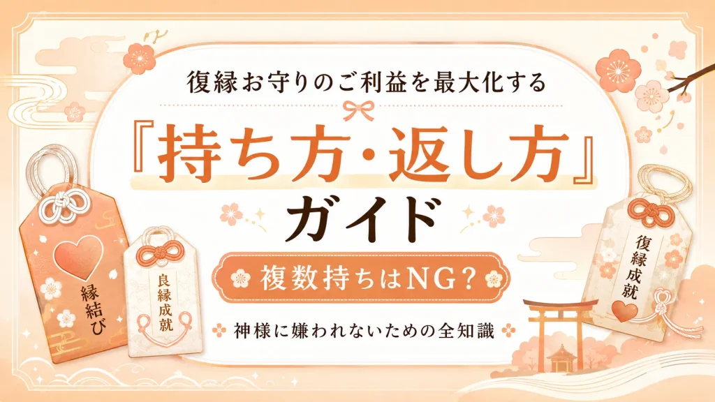 復縁お守りのご利益を最大化する「持ち方・返し方」ガイド｜複数持ちはNG？神様に嫌われないための全知識