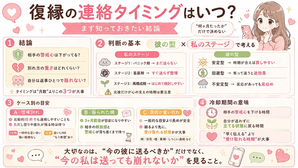 復縁の連絡タイミングはいつ？まず知っておきたい結論