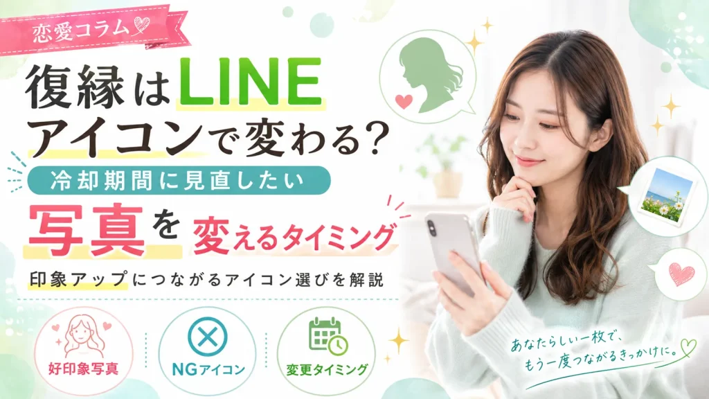 復縁はLINEアイコンで変わる？冷却期間に見直したい写真と変えるタイミング