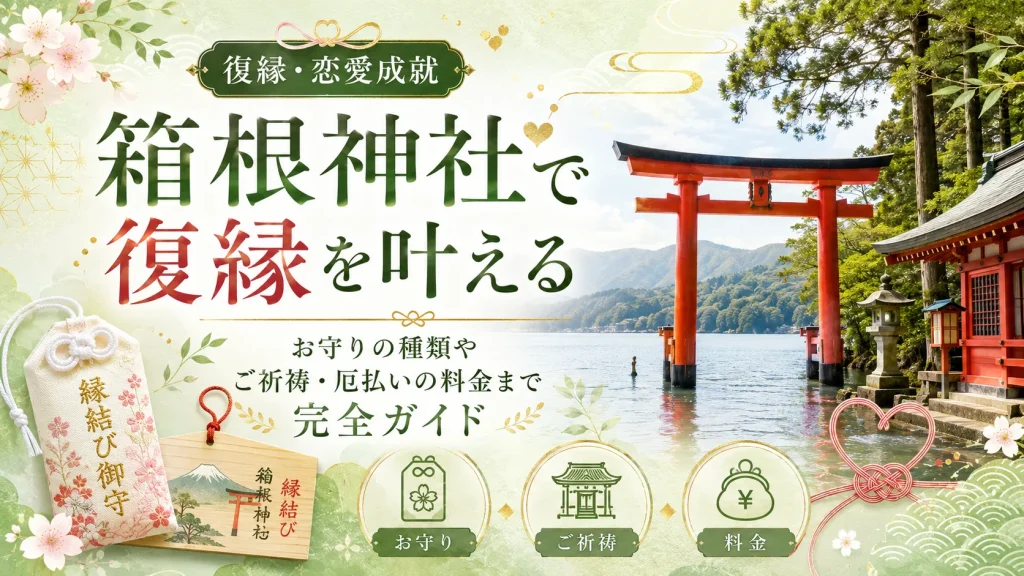 箱根神社で復縁を叶える｜お守りの種類やご祈祷・厄払いの料金まで完全ガイド