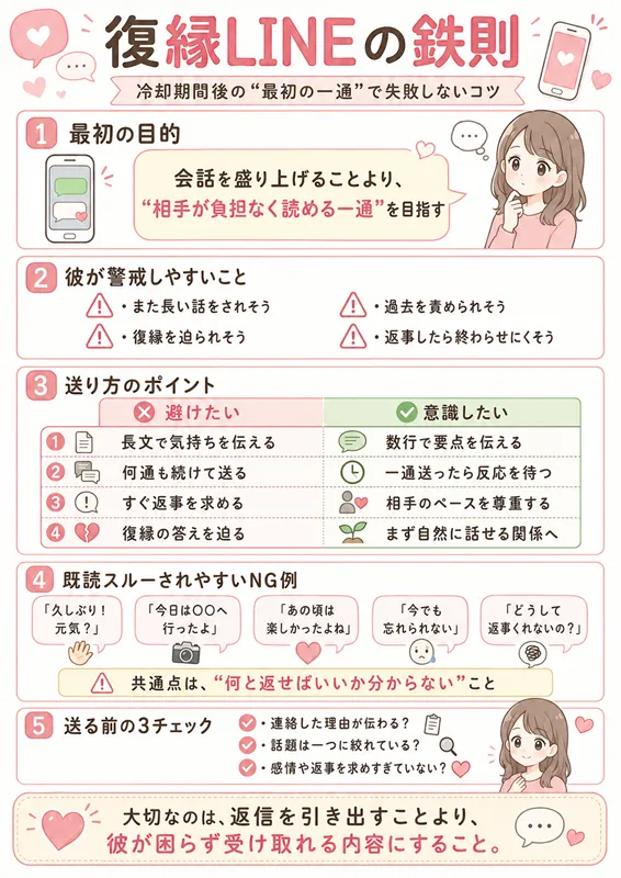 復縁LINEの鉄則｜冷却期間後の「最初の一通」で失敗しないマナー